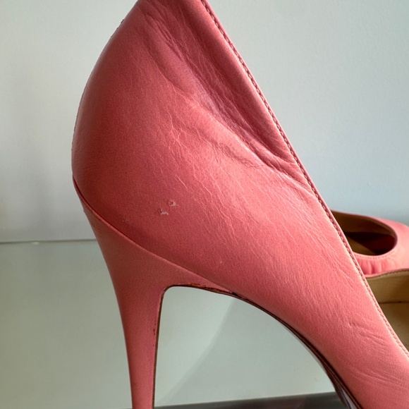 Louboutin pink peep-toe covered pumps, size 38 with box - Picture 11 of 12